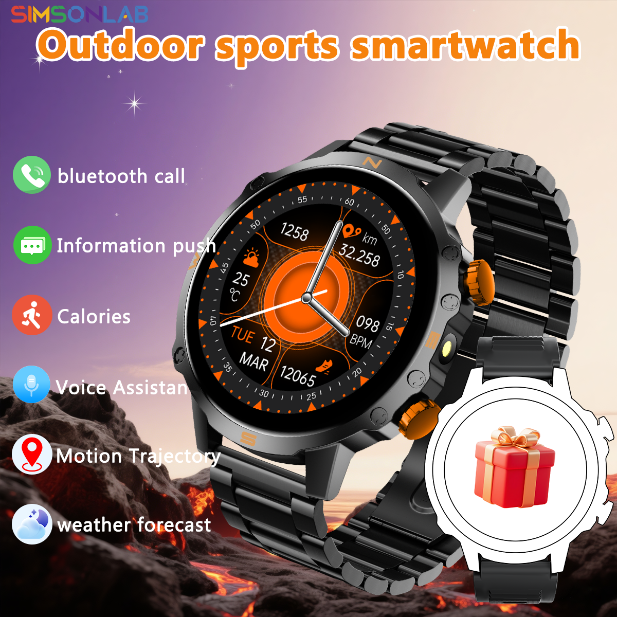 Smartwatch Watches Birthday Gift For Men - New Smart Watch 1.5''HD Screen Al