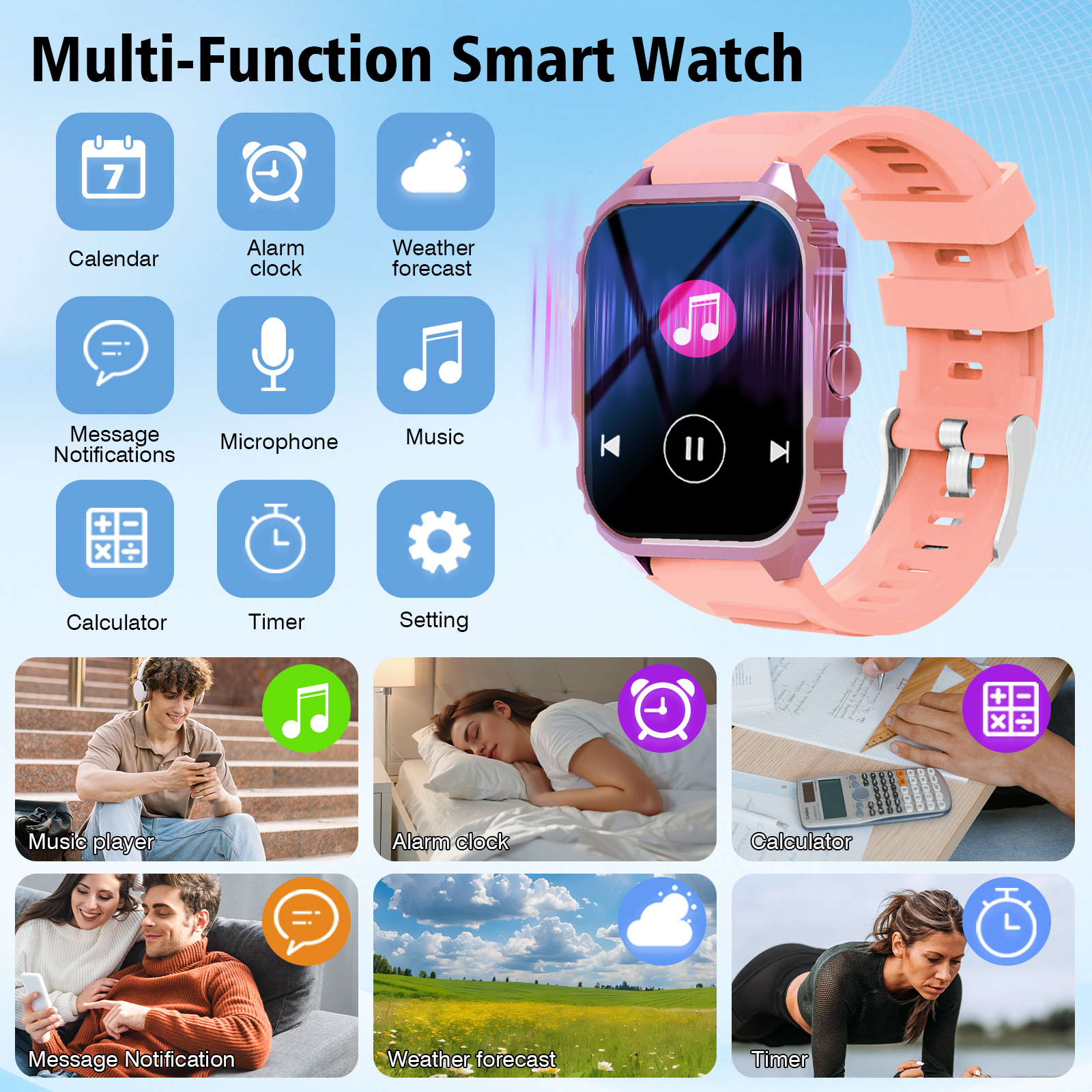 Smart Watch Men Women Wristwat - Smartwatch Watches Birthday Gift For Men reseña y precio