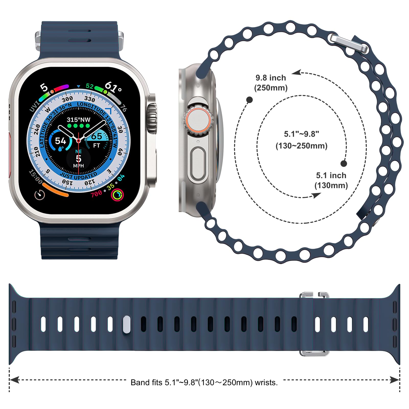 Ocean Band Strap For Apple Wat - Smartwatch Apple Watches For Men reseña y precio