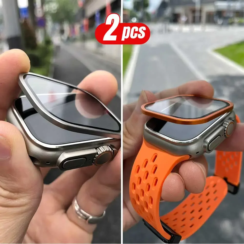 2PCS Titanium Metal Frame for  - Smartwatch Apple Watches For Men reseña y precio