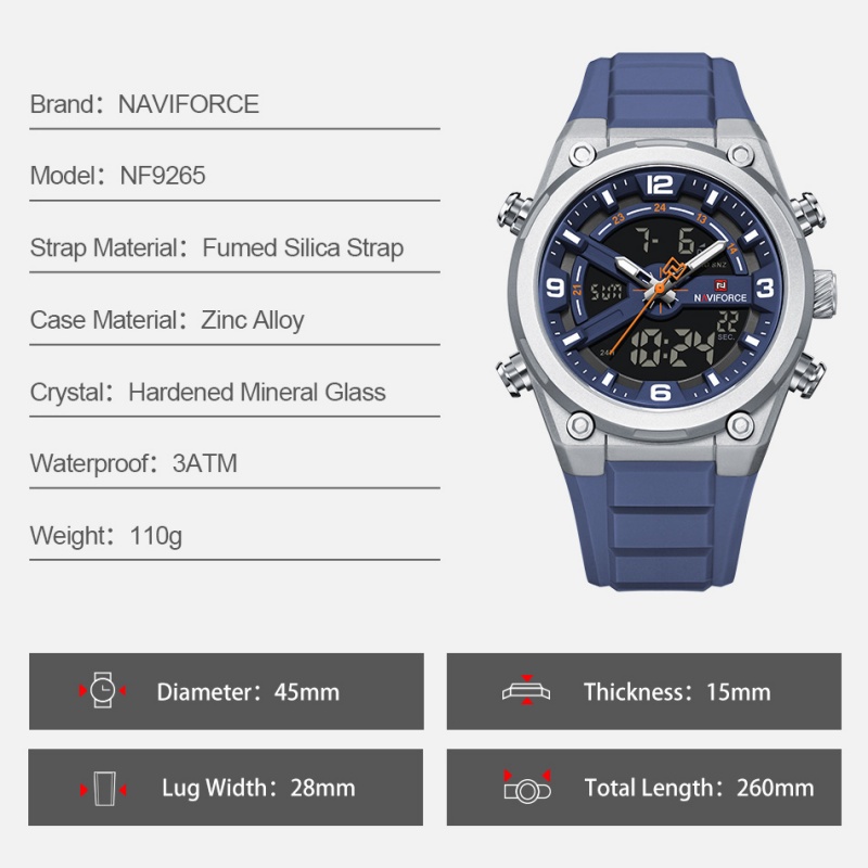 NAVIFORCE New Man's Watch Cale - Tide Watch Surf reseña y precio