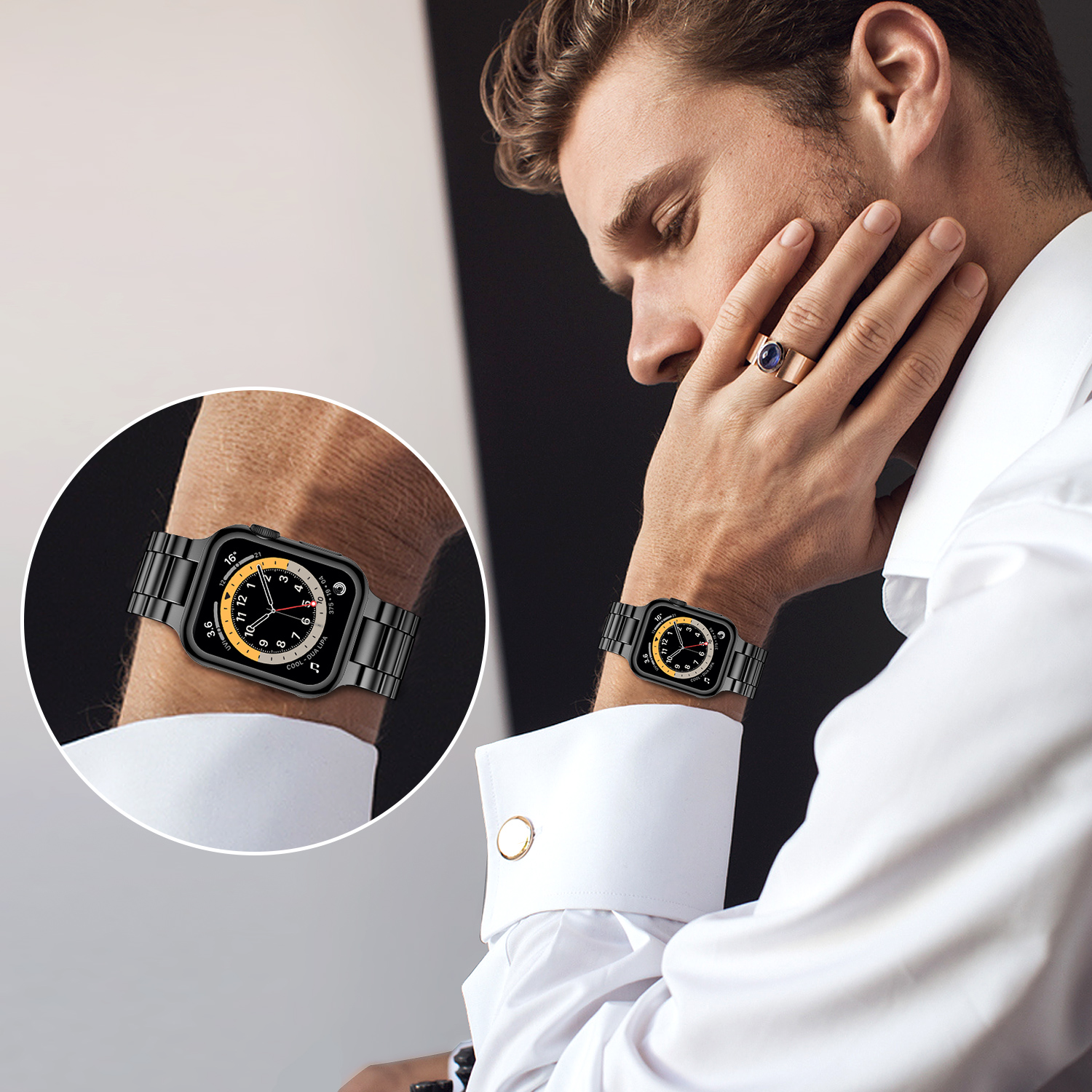 Stainless Steel Strap For Appl - Smartwatch Apple Watches For Men reseña y precio