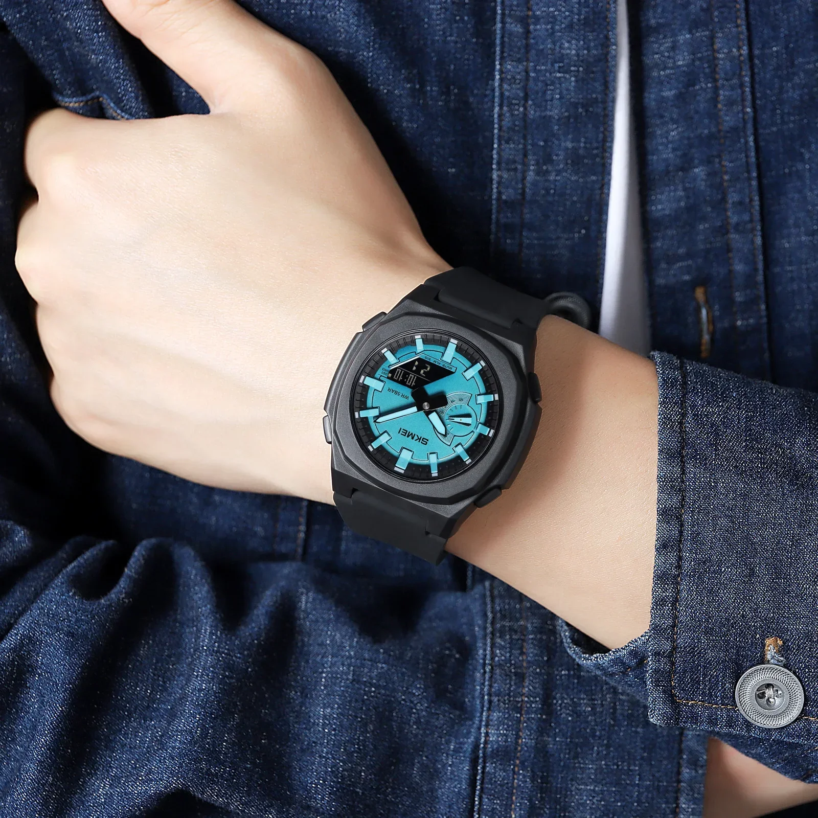 SKMEI Men Countdown Chrono Wri - Tide Watch Surf reseña y precio