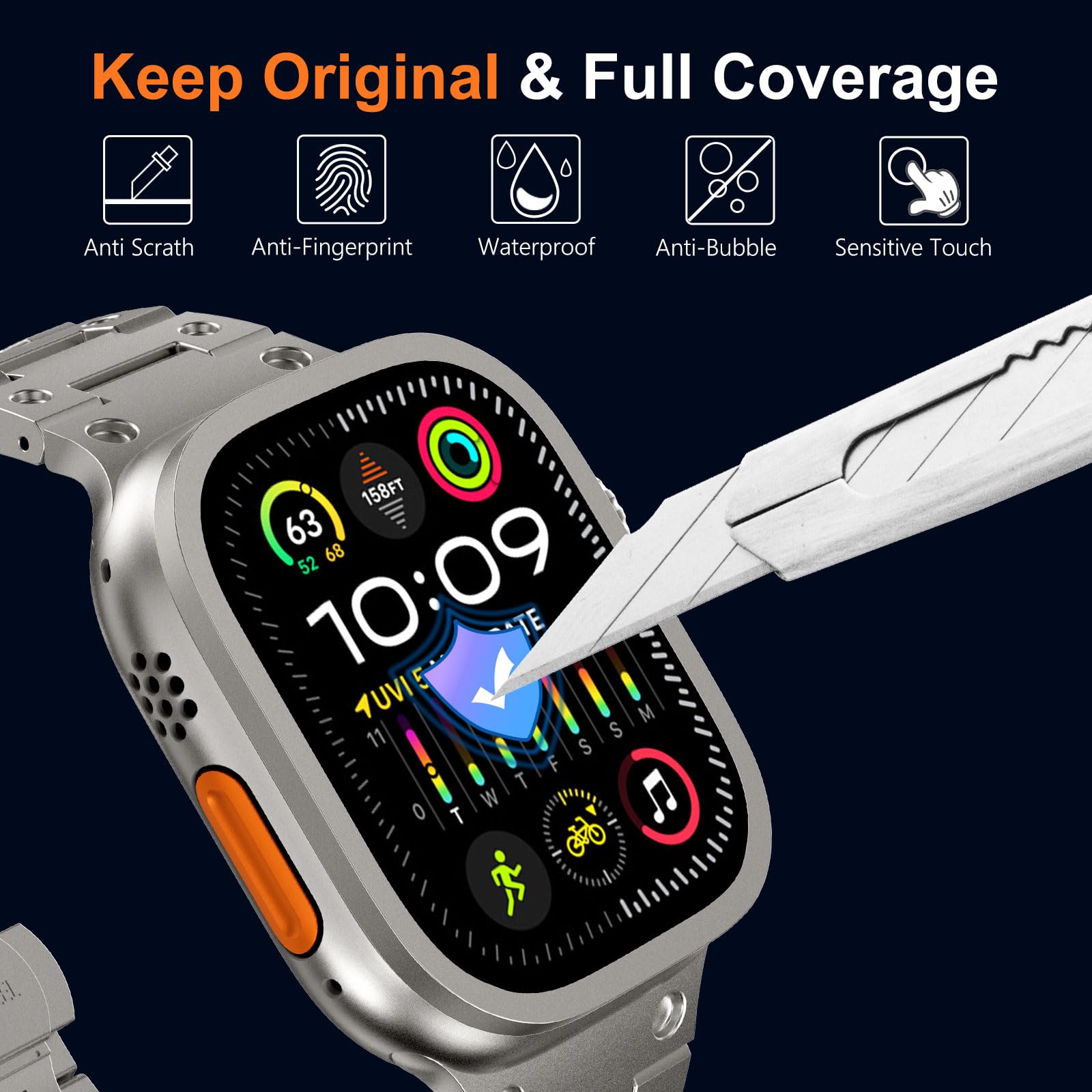 Tempered Glass for Apple Watch - Smartwatch Apple Watches For Men reseña y precio