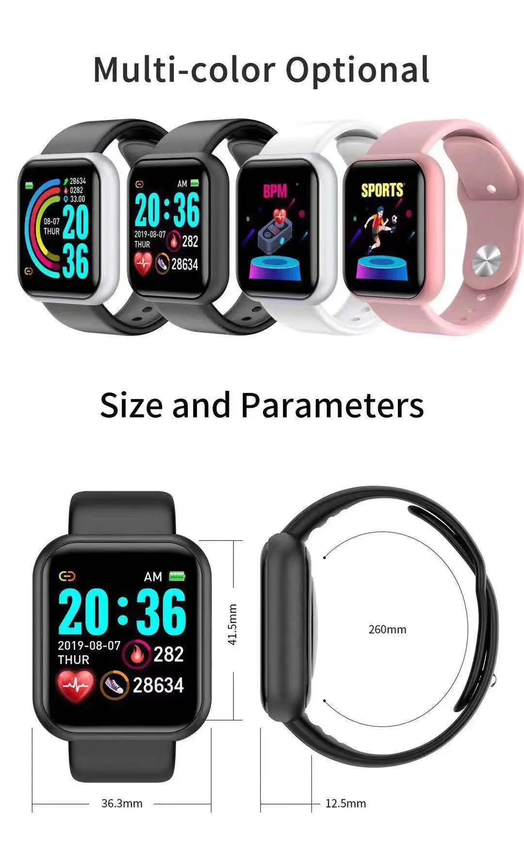 D20 Pro Smart Watch Men Y68 Sm - Watch Smart Y68 reseña y precio