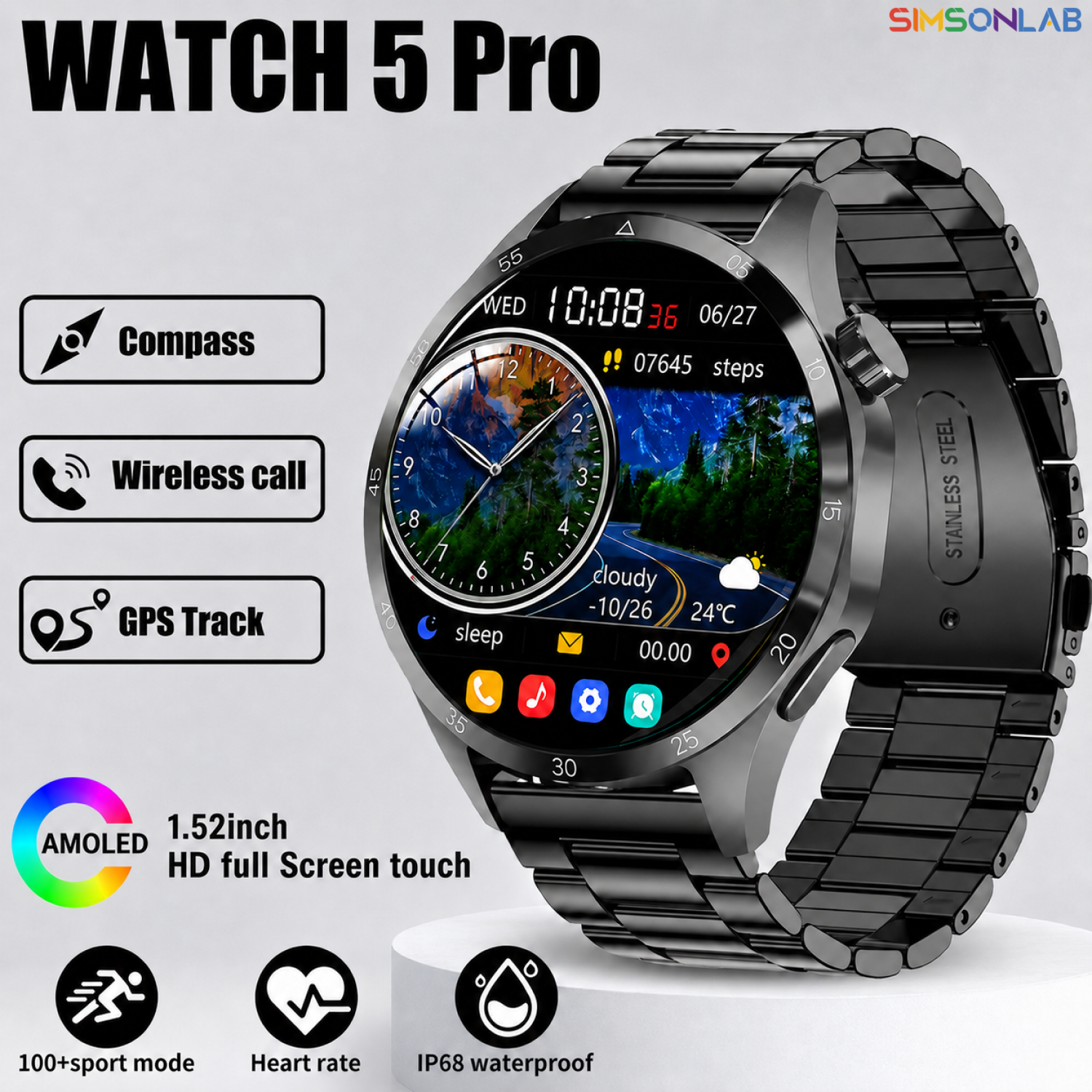 2026 New Smart Watch Men AMOLE - Smartwatch Online Watches For Men reseña y precio