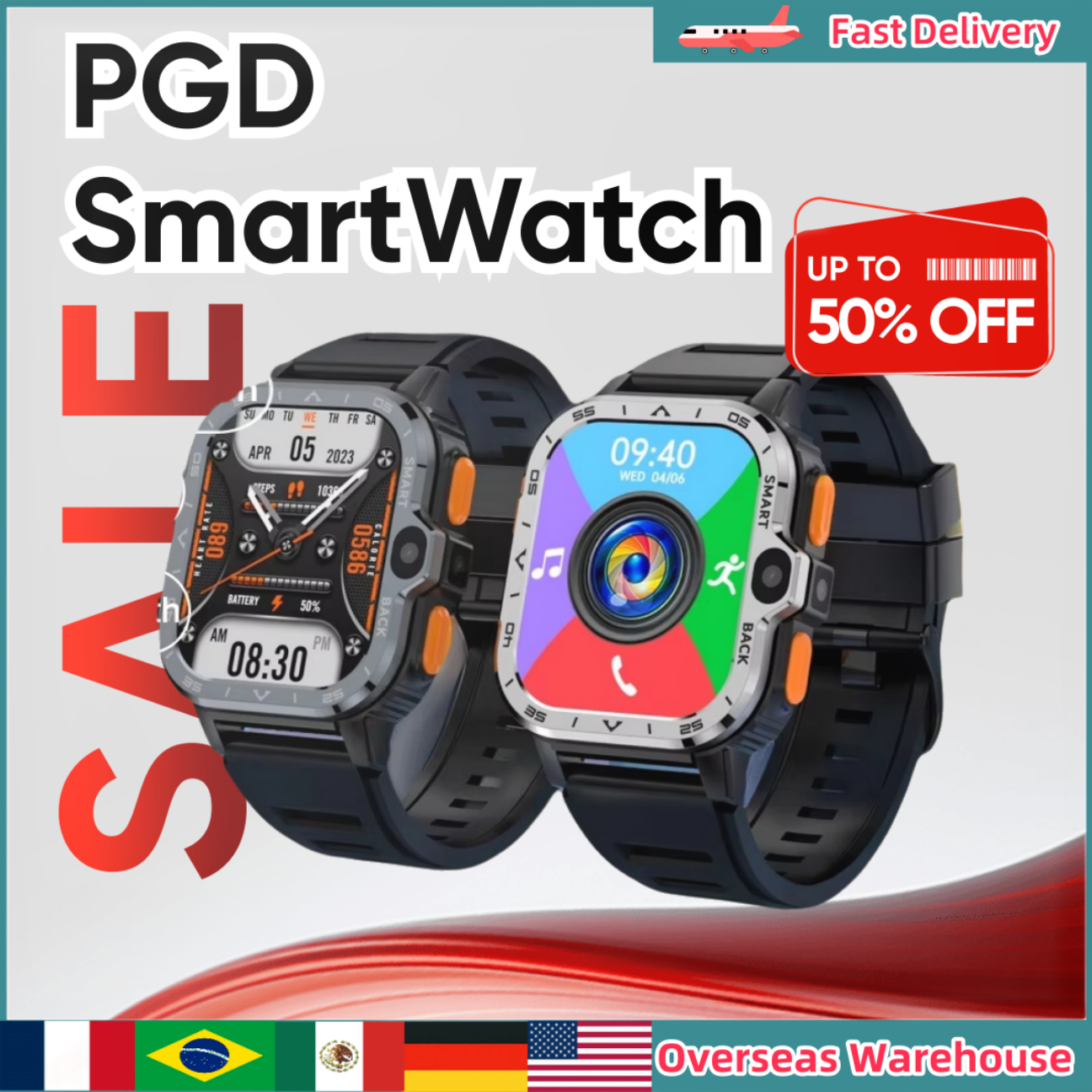 PGD SmartWatch 4G Smart Watch  - Smartwatch Watches Birthday Gift For Men reseña y precio