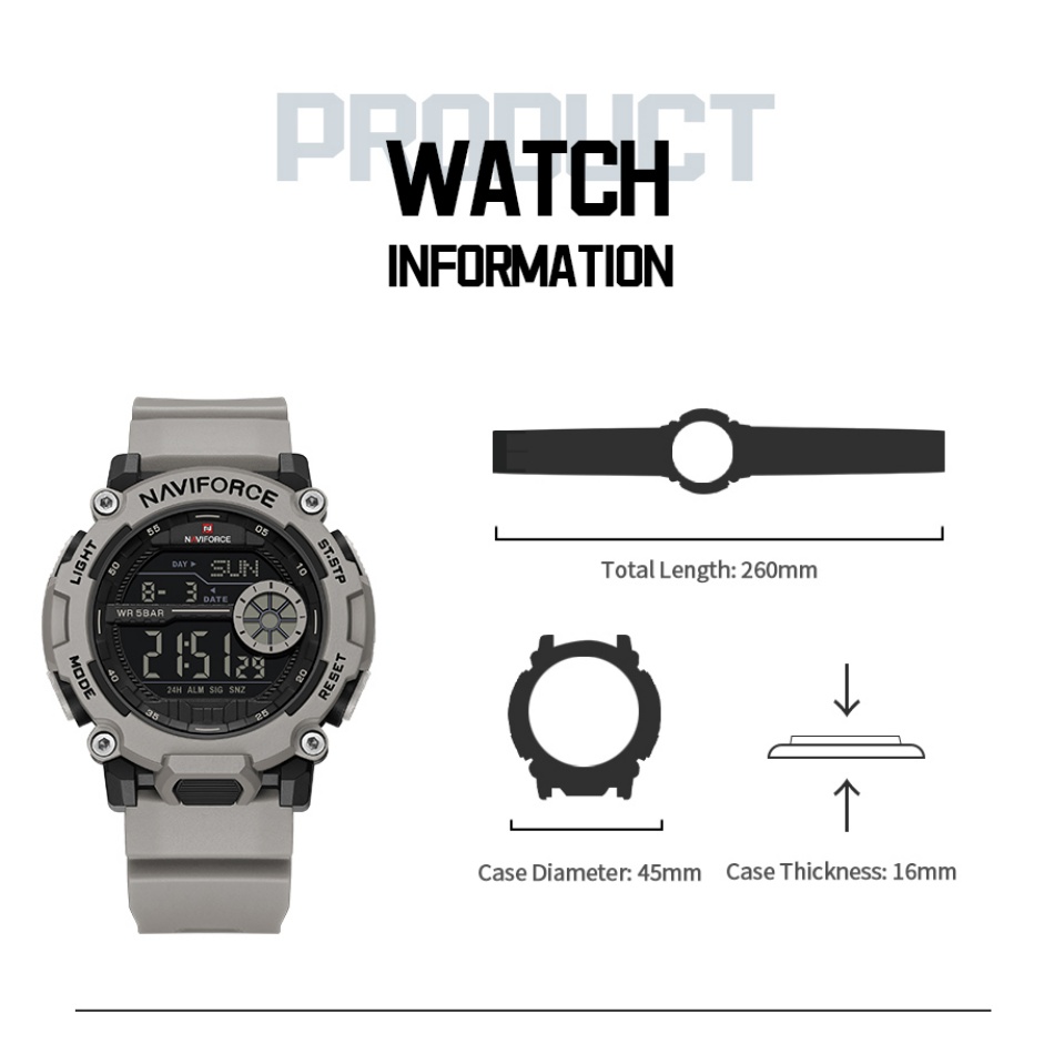 New NAVIFORCE Men's 5ATM Water - Tide Watch Surf reseña y precio