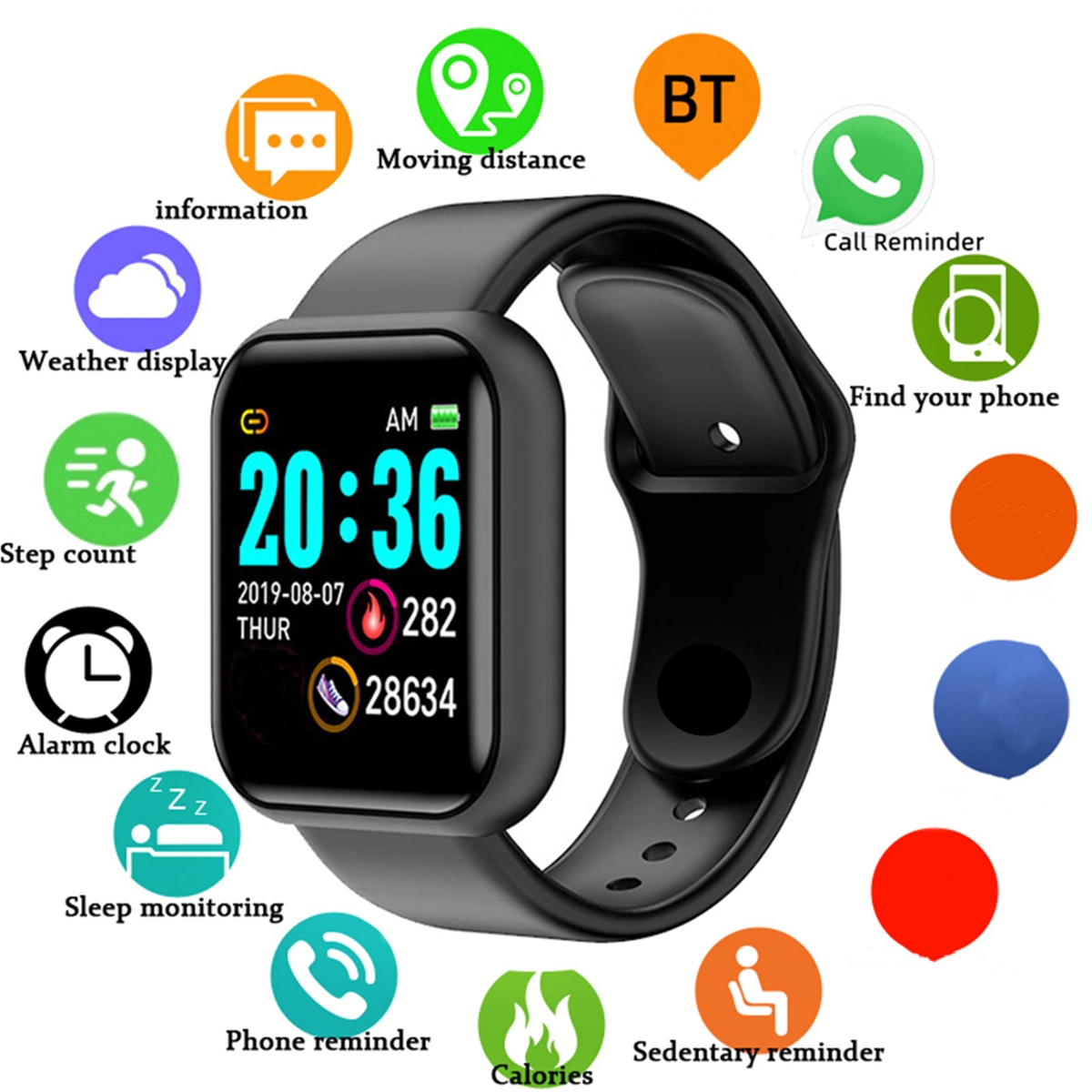 Men Smart Watches Color Screen - Watch Smart Y68 reseña y precio