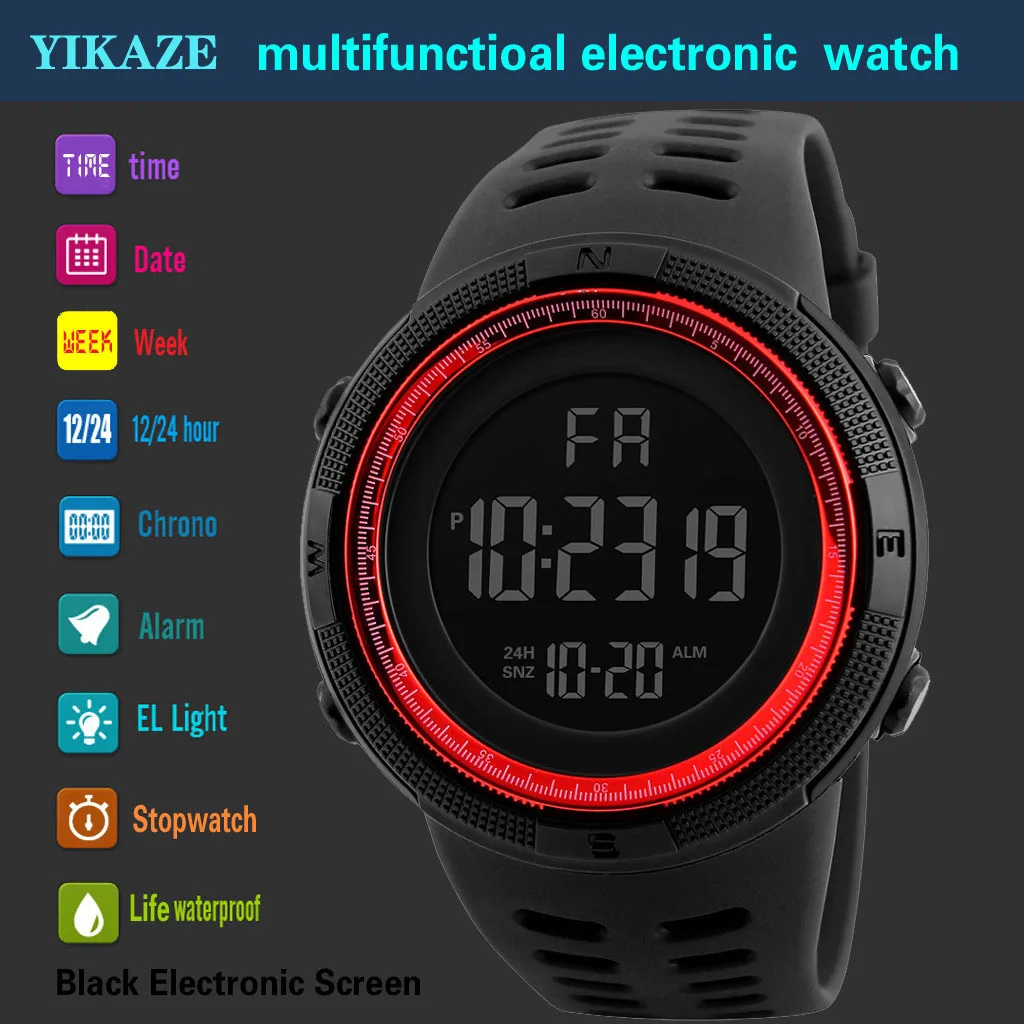 YIKAZE X01 Men's Digital Watch - Tide Watch Surf reseña y precio