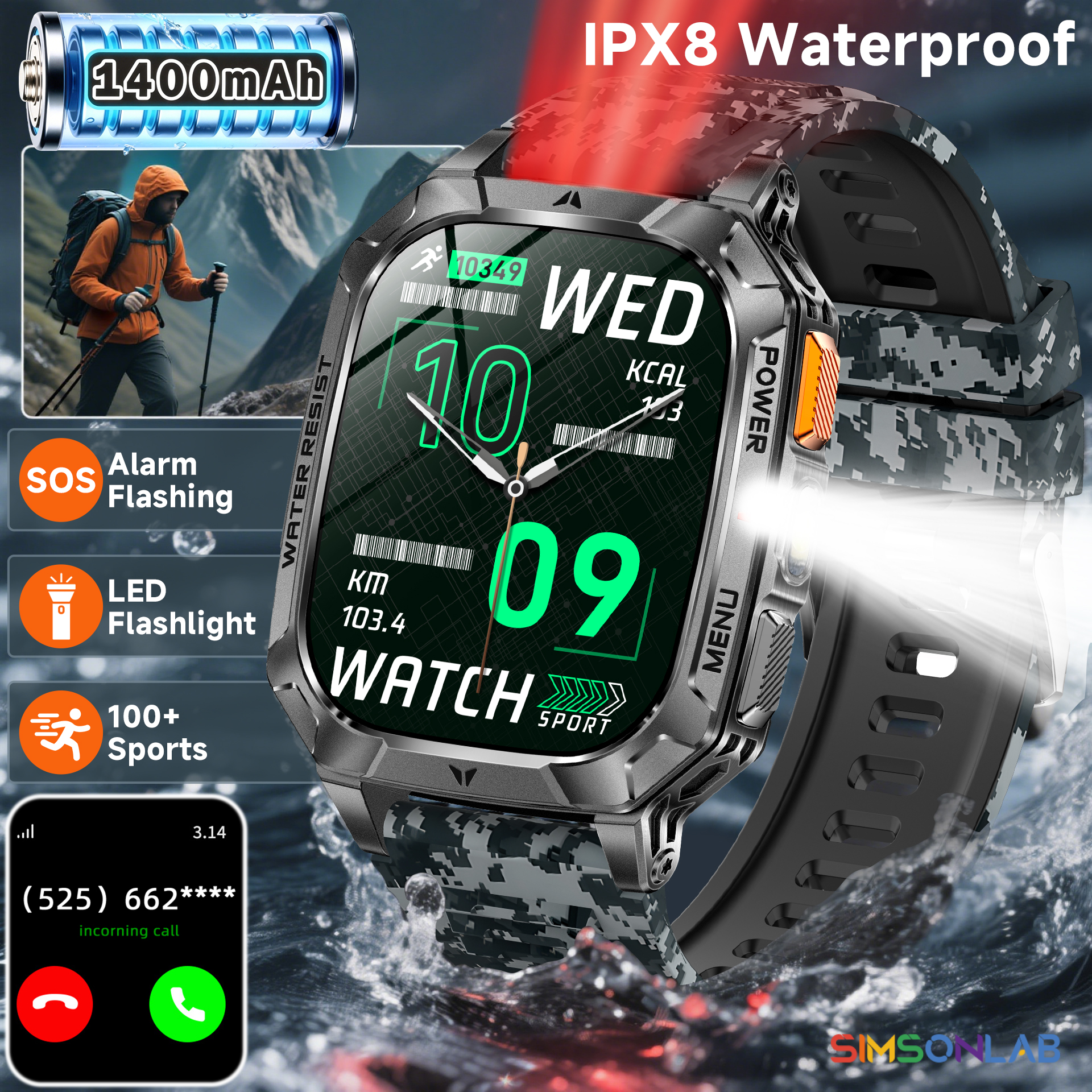 2026 New Exercise 1400mAh Batt - French Connection Watches Smartwatch App reseña y precio