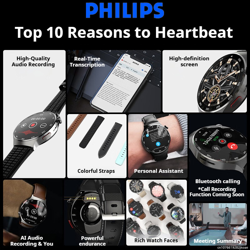 New Philips VTR5206 Smart watc - Smartwatch Watches Birthday Gift For Men reseña y precio
