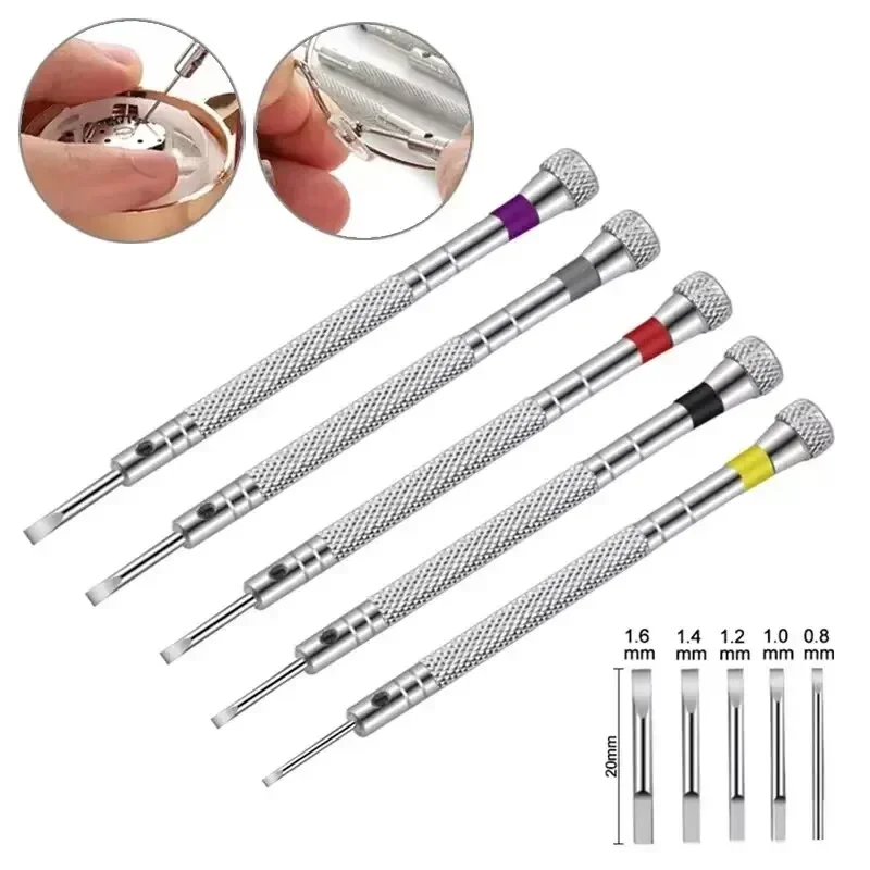 5pcs/set 0.8-1.6mm Steel Screw - Watchmaker Screwdriver reseña y precio