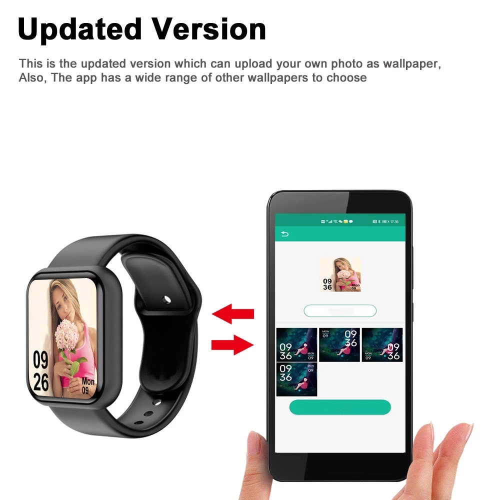 Men Watch Electronic Fitness B - Watch Smart Y68 reseña y precio