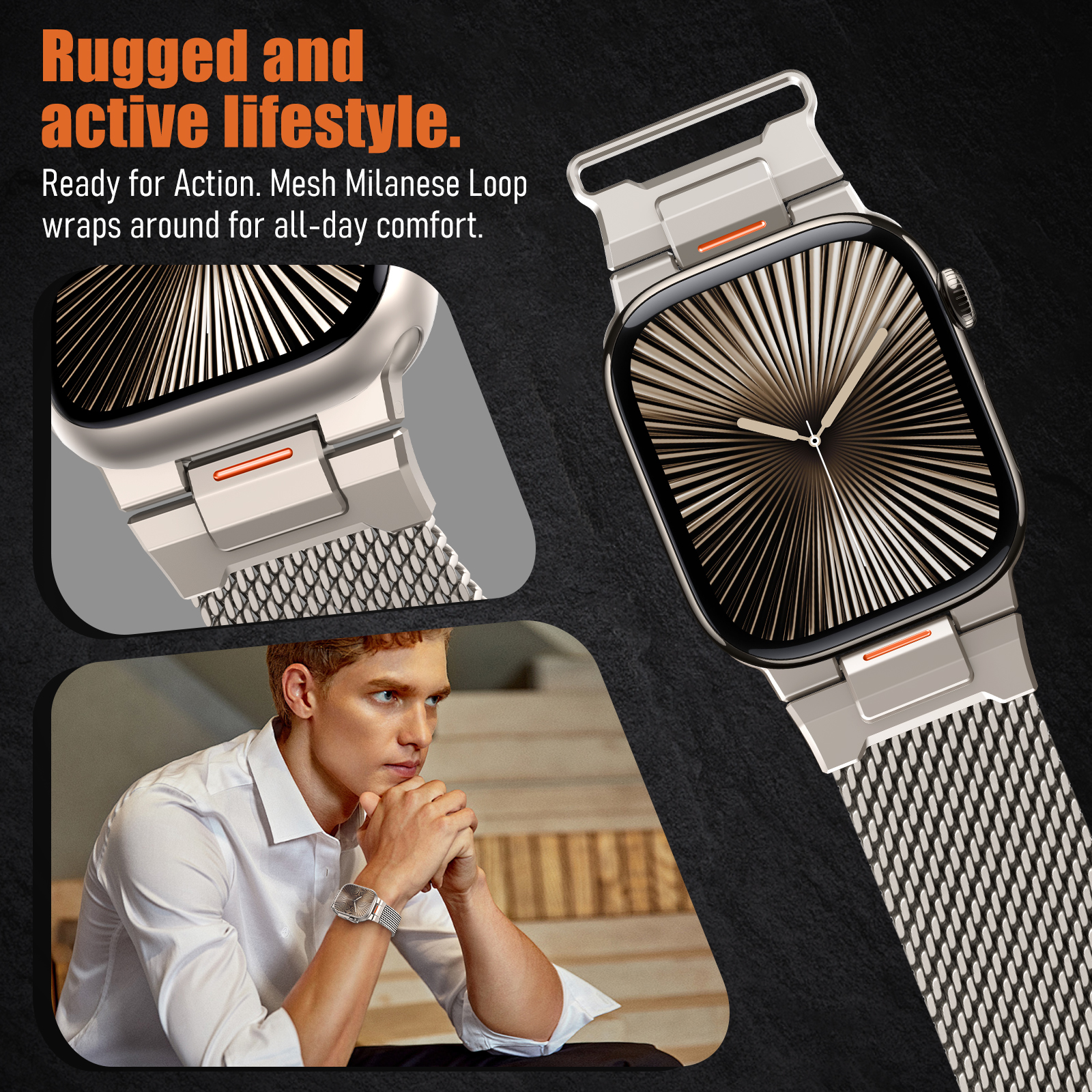 Exquisite Milanese Strap for A - Smartwatch Apple Watches For Men reseña y precio