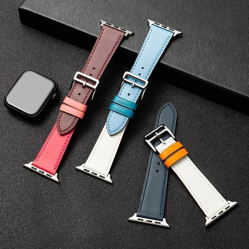 Leather Watch band for Apple W - Smartwatch Apple Watches For Men reseña y precio