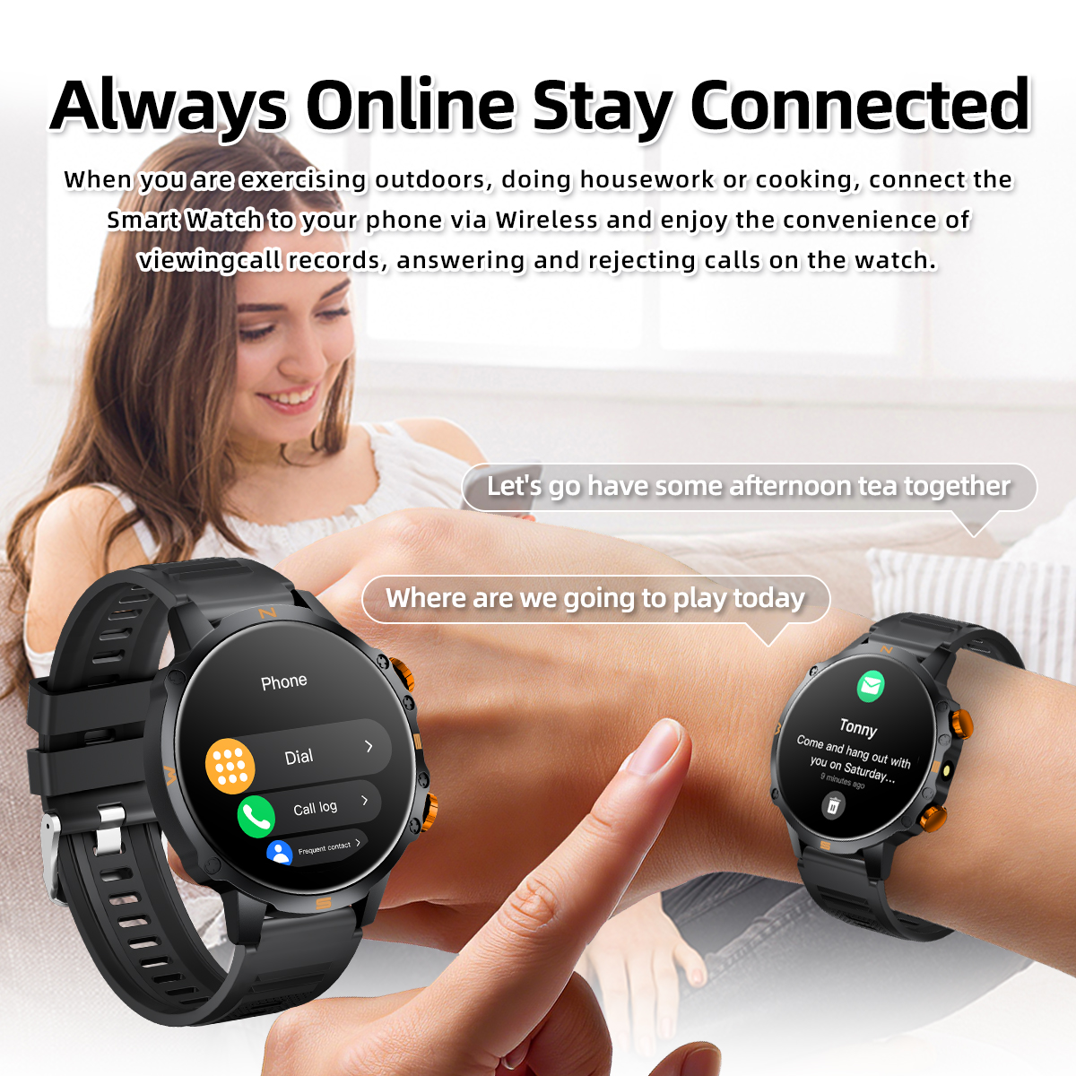 New Smart Watch 1.5''HD Screen - Smartwatch Watches Birthday Gift For Men reseña y precio
