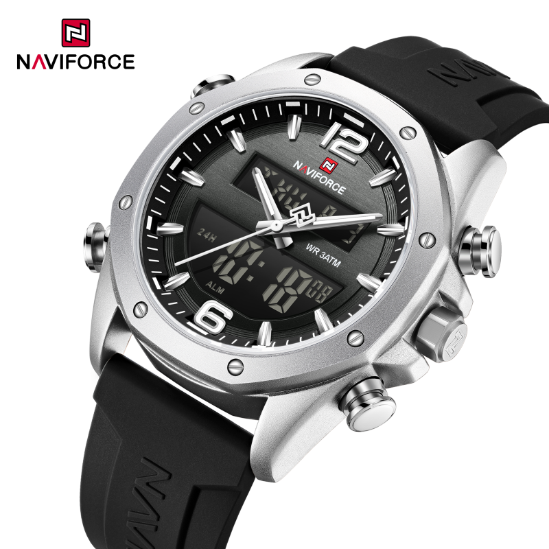 NAVIFORCE Men Quartz LCD Dual  - Tide Watch Surf reseña y precio