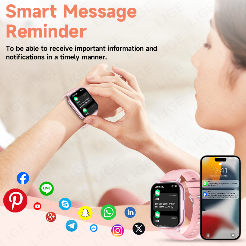 LIGE Smartwatch Men Women Wris - Smartwatch Watches Birthday Gift For Men reseña y precio