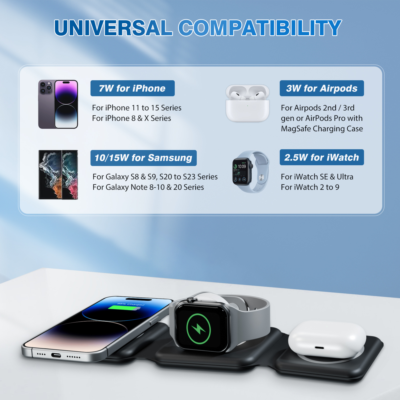 15W Magnetic Wireless Chargers - Xwatch Smartwatch reseña y precio