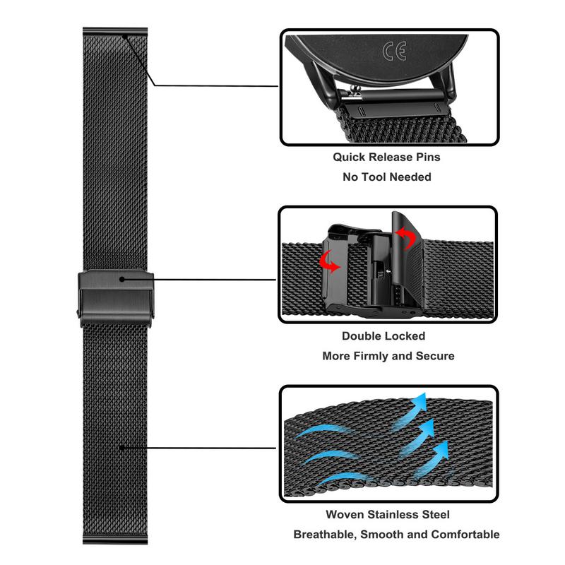 22mm Stainless Steel Strap For - Fossil Watches Smartwatch Hybrid reseña y precio