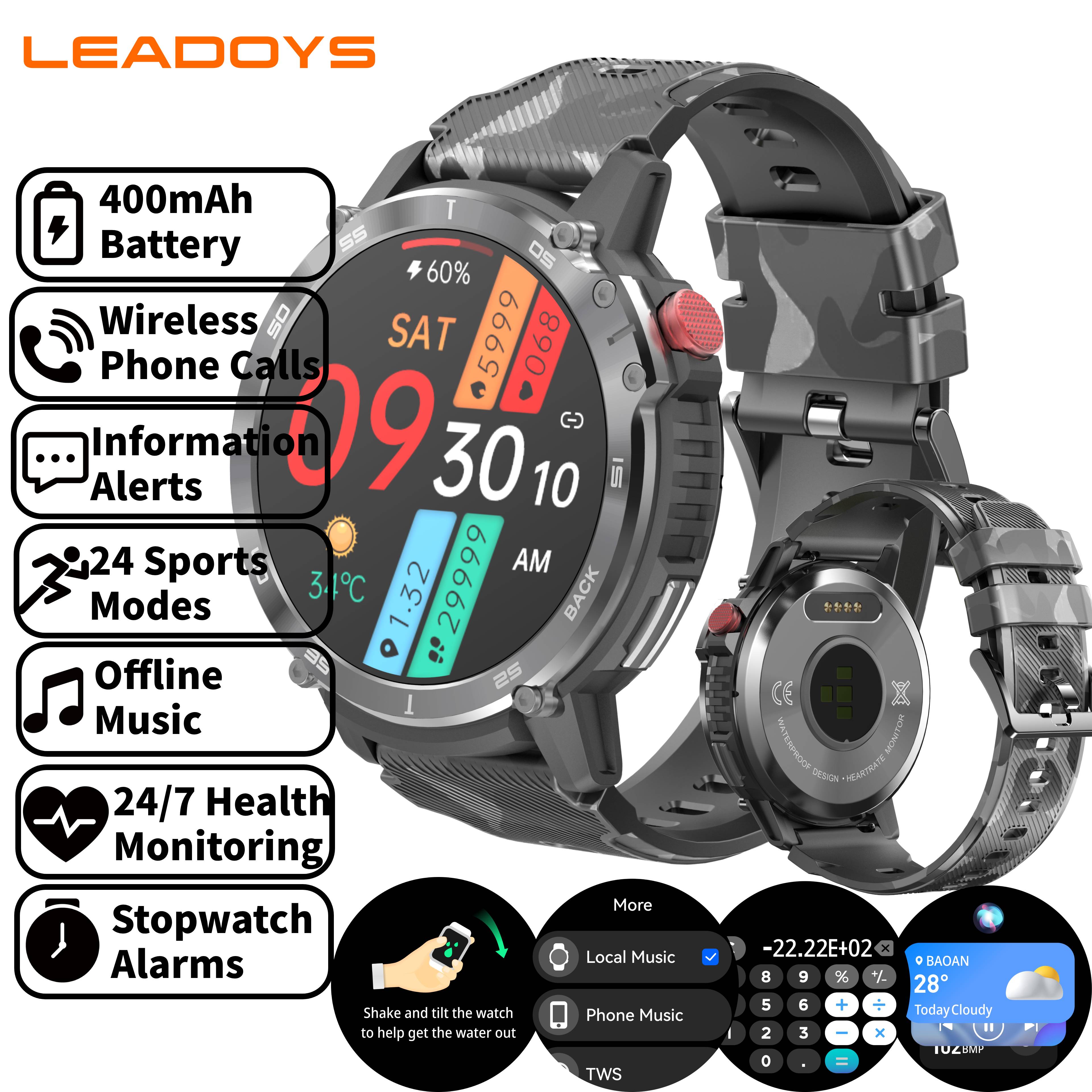LEADOYS Smart Watch with Off-l - Smartwatch Online Watches For Men reseña y precio