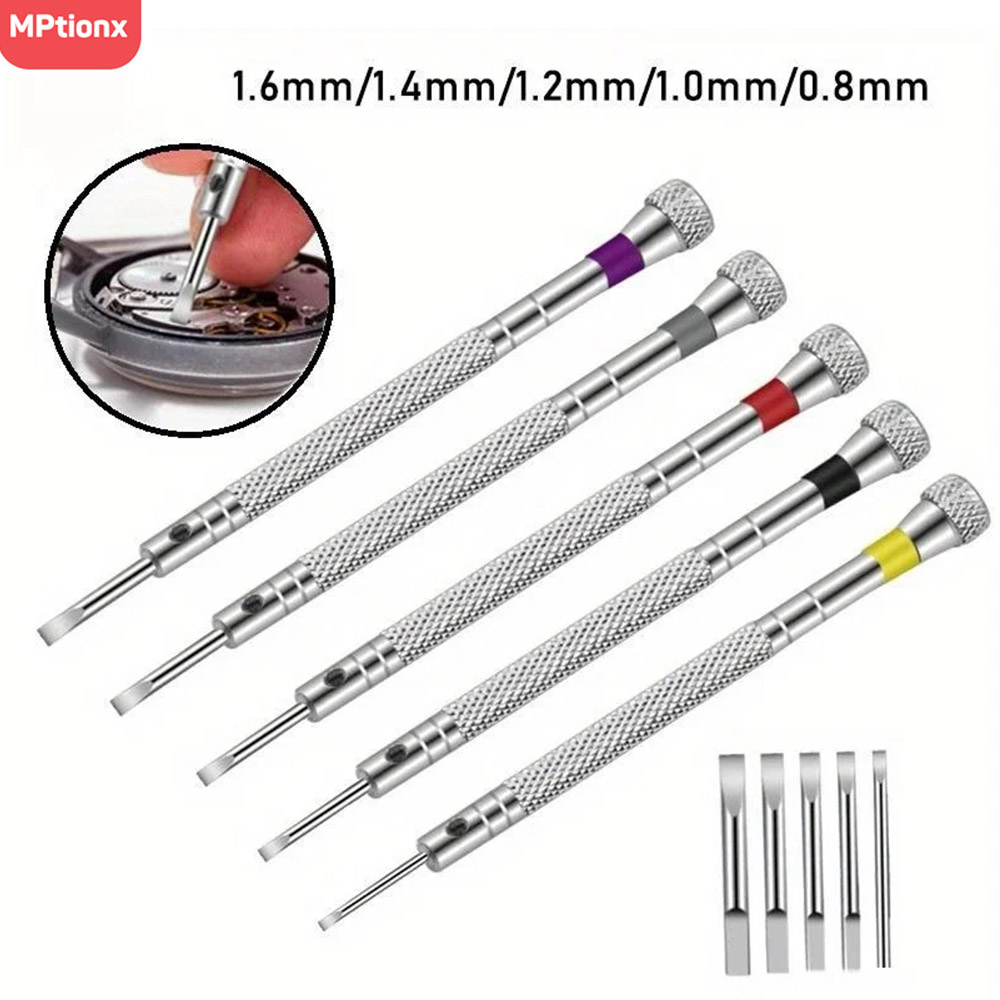 5pcs/set 0.8-1.6mm Steel Screw - Watchmaker Screwdriver reseña y precio