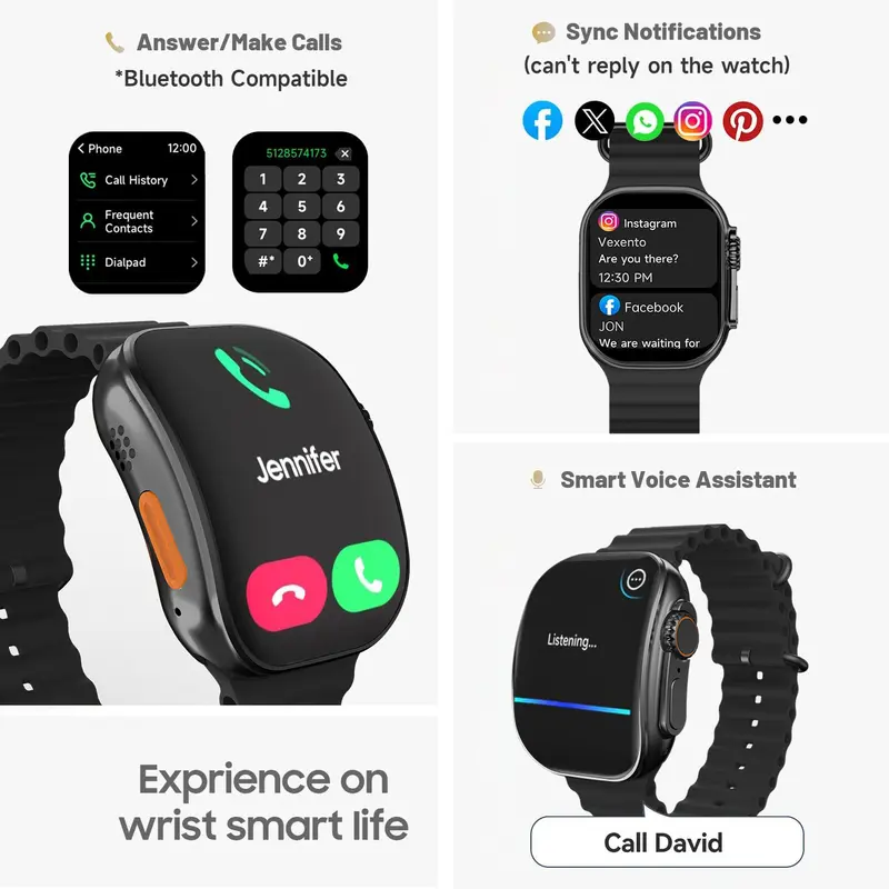 Smart Watch For Women Men, 1.8 - Smartwatch Watches Birthday Gift For Men reseña y precio